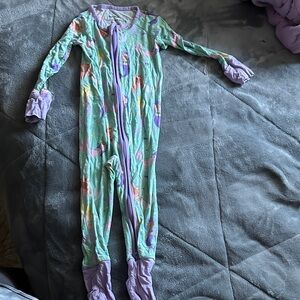 Little Sleepies Mint and Lavender Kids Footie